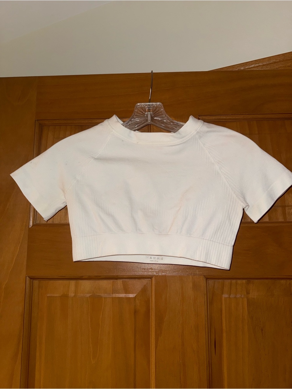 Women’s Short Sleeve Cropped Top in White